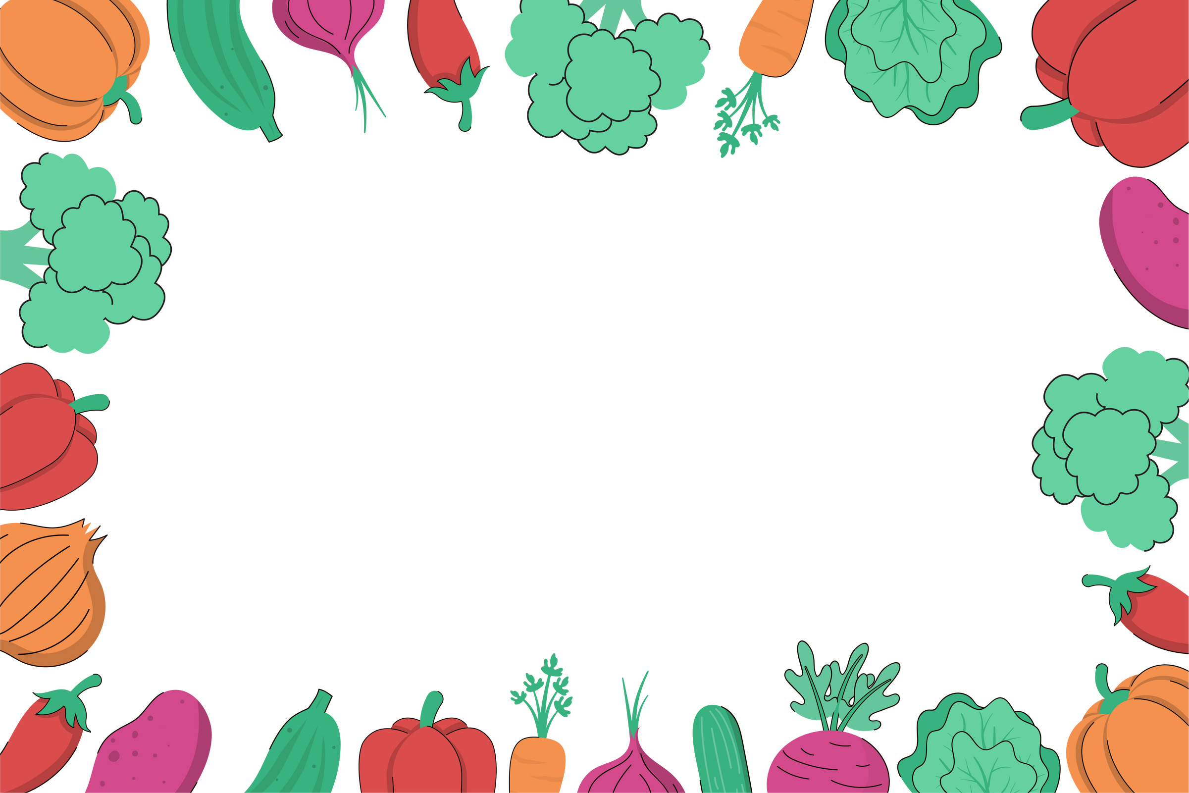 Vegetables Frame Background