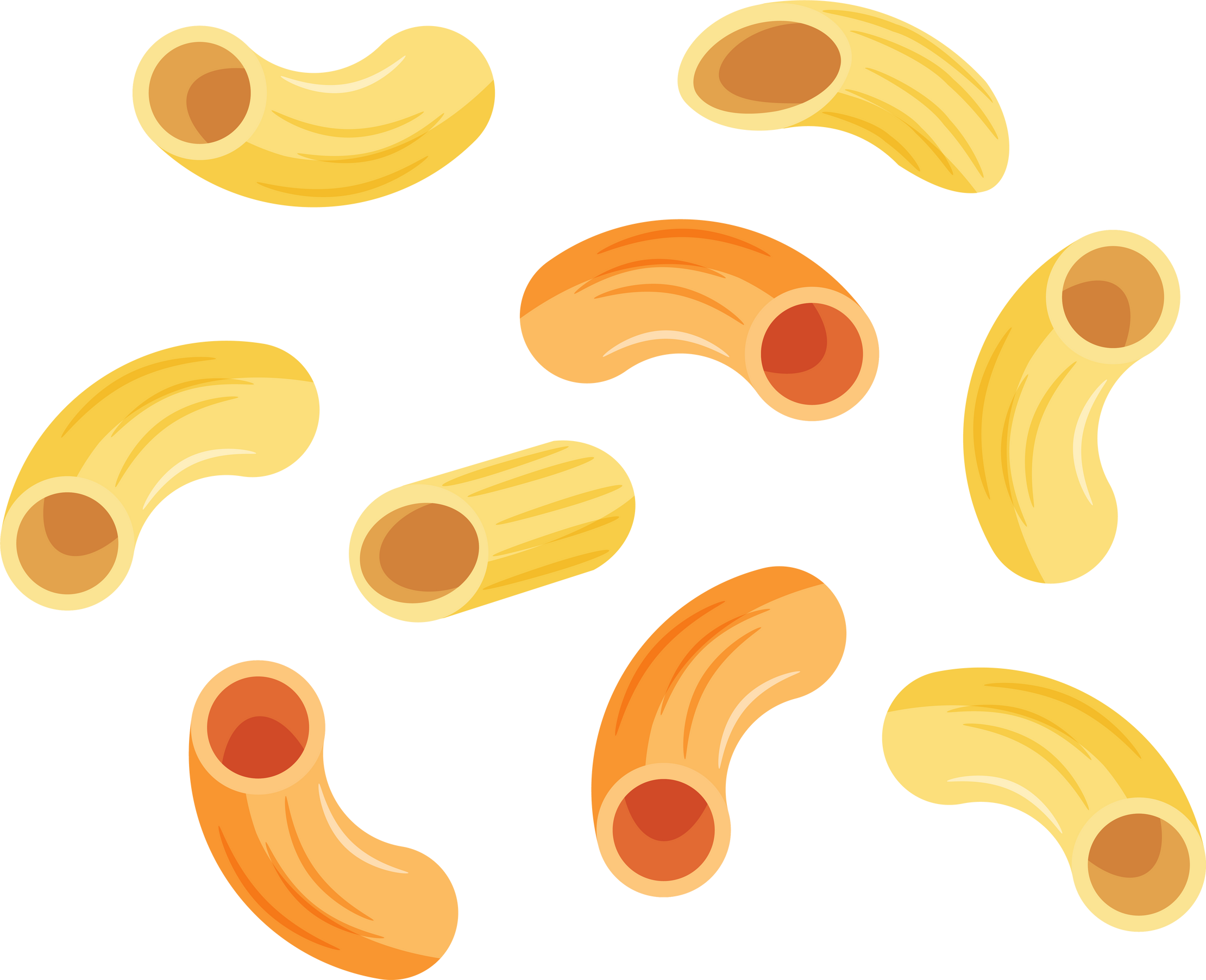 macaroni noodle isolated illustration